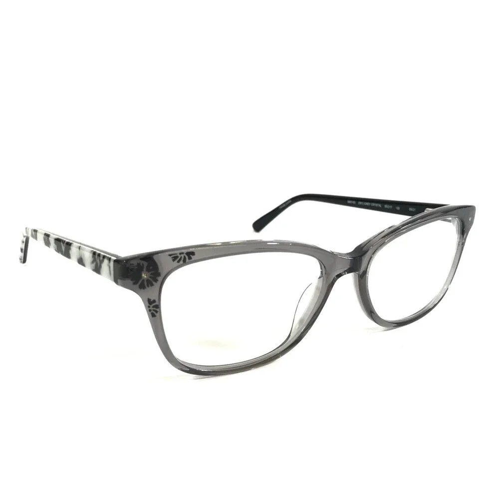 Bebe Eyeglasses Frames BB5163 001 GREY CRYSTAL Black Cat Eye Full Rim 55-17-135